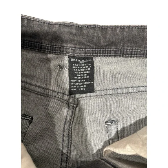 NWT The Perfect Jean NYC Slim Fit Stretch‎ Pants Men's 32x34 Miner Gray - Picture 14 of 14